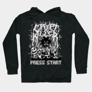 Crypt Killer Press Start  (B&W) Hoodie